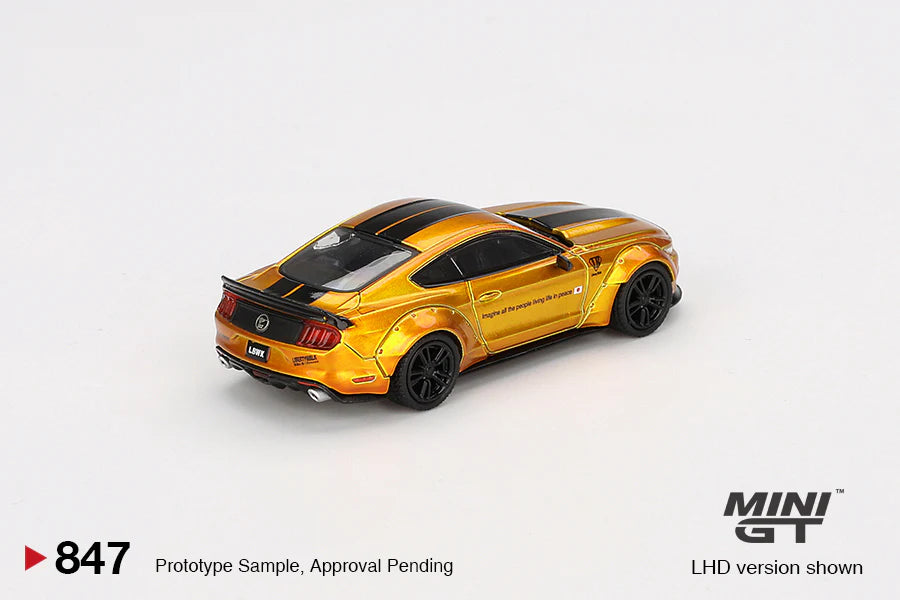 PRE ORDER Mini GT 1:64 / LB-Works Ford Mustang – LB Gold – Limited Edition