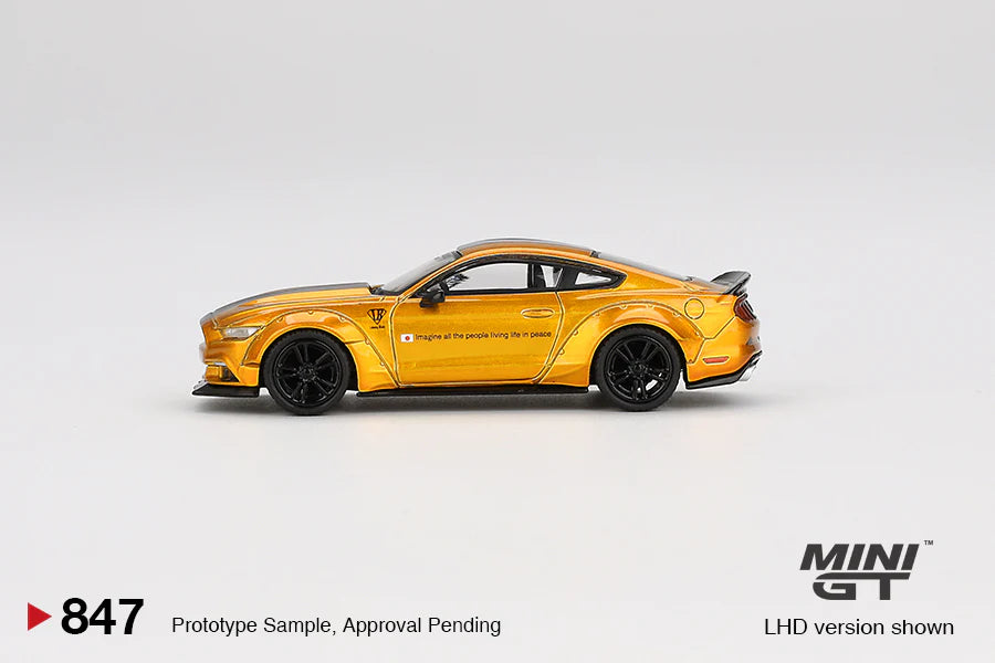 PRE ORDER Mini GT 1:64 / LB-Works Ford Mustang – LB Gold – Limited Edition