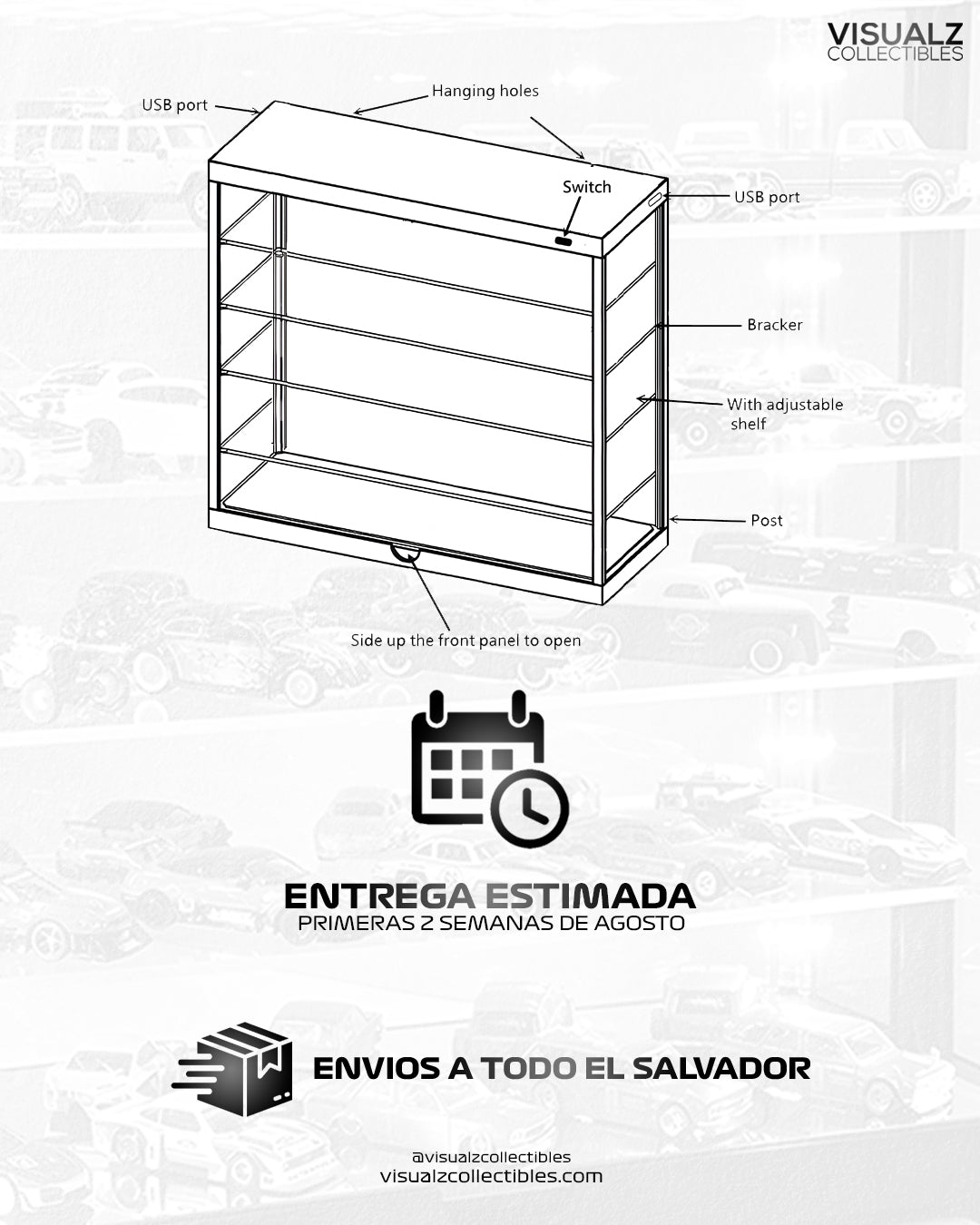 Showcase 1:64 / Exhibidor de 5 pisos con luz LED – MiJo Exclusives