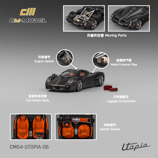 PRE ORDER CM Model 1:64 / Pagani Utopia Full Carbon