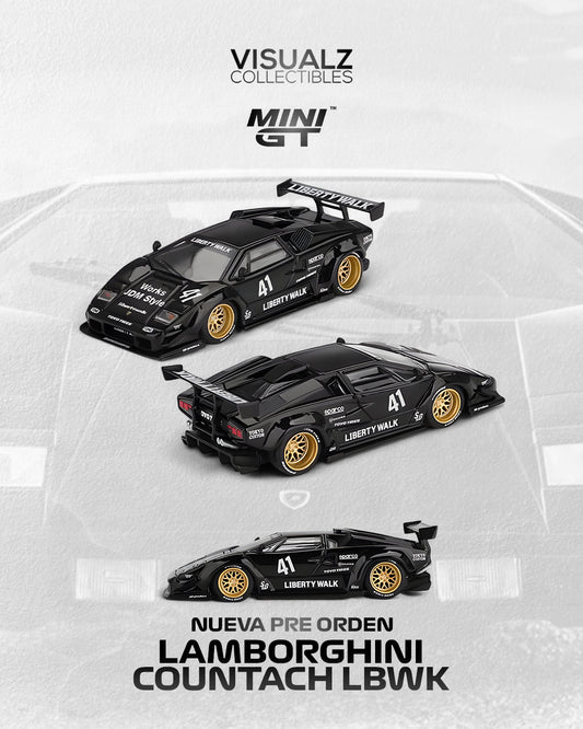 PRE ORDER MiniGT 1:64 / Lamborghini Countach LBWK Black