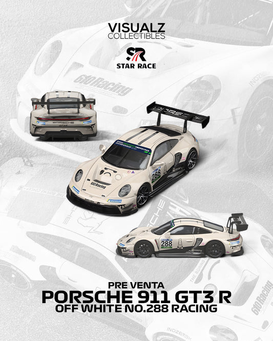 PRE ORDER StarRace 1:64 / Porsche 911 GT3 R Off White No.288 Racing