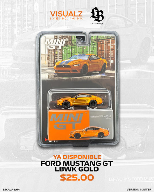 MiniGT 1:64 / Ford Mustang GT LBWK Gold