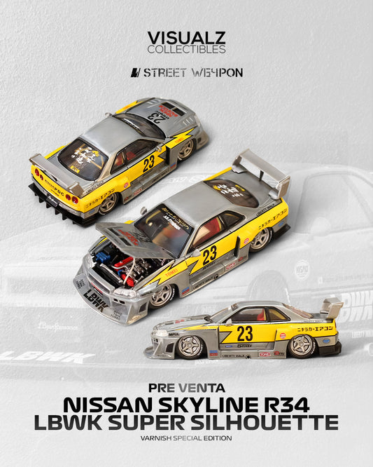 PRE ORDER StreetWeapon 1:64 / Nissan Skyline R34 LBWK