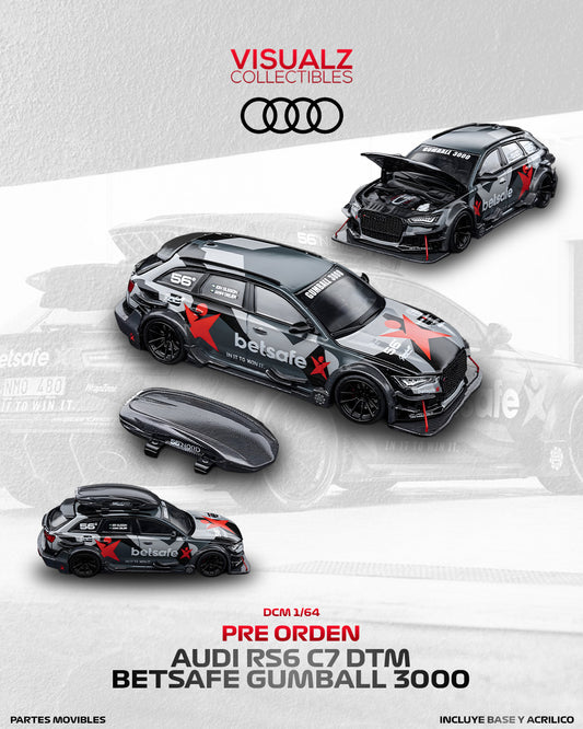 PRE ORDER DCM 1:64 / Audi RS6 C7 DTM Betsafe Gumball 3000