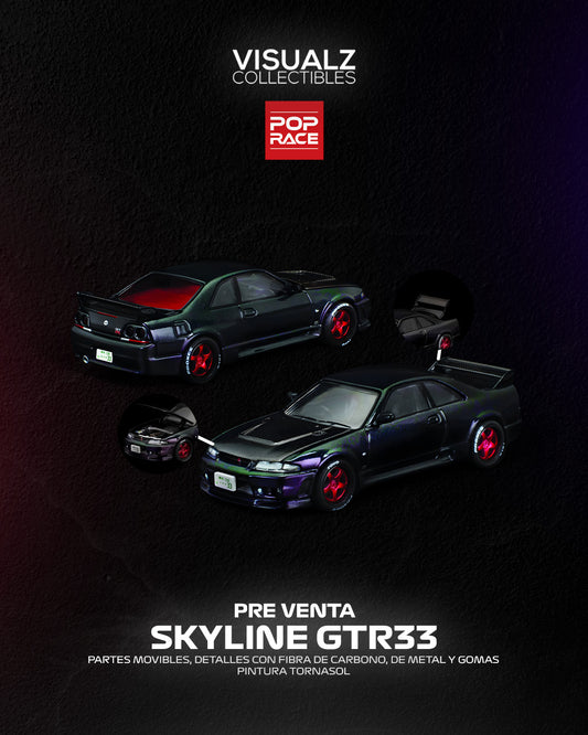 PRE ORDER PopRace 1:64 / Nissan Skyline GTR33