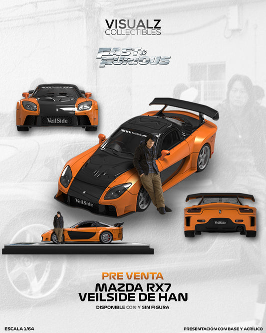 TimeMicro 1:64 / Mazda RX-7 Veilside de Han con Figura