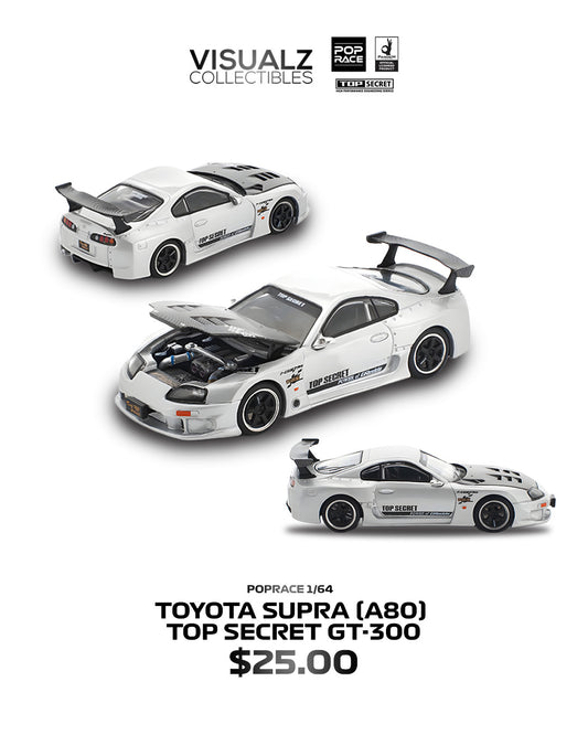 PRE ORDEN PopRace 1:64 / Toyota Supra GT300 Top Secret