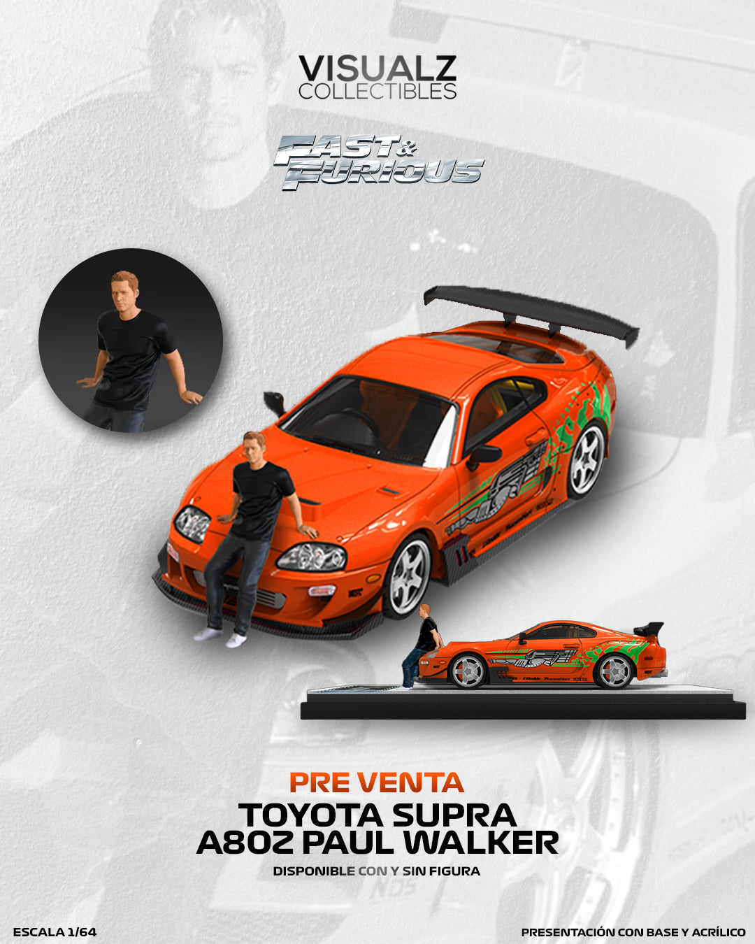 TimeMicro 1:64 / Toyota Supra de Paul Walker