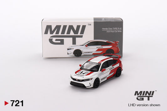 MiniGT 1:64 / Honda Civic Type R #2 2023 Pace Car White #721