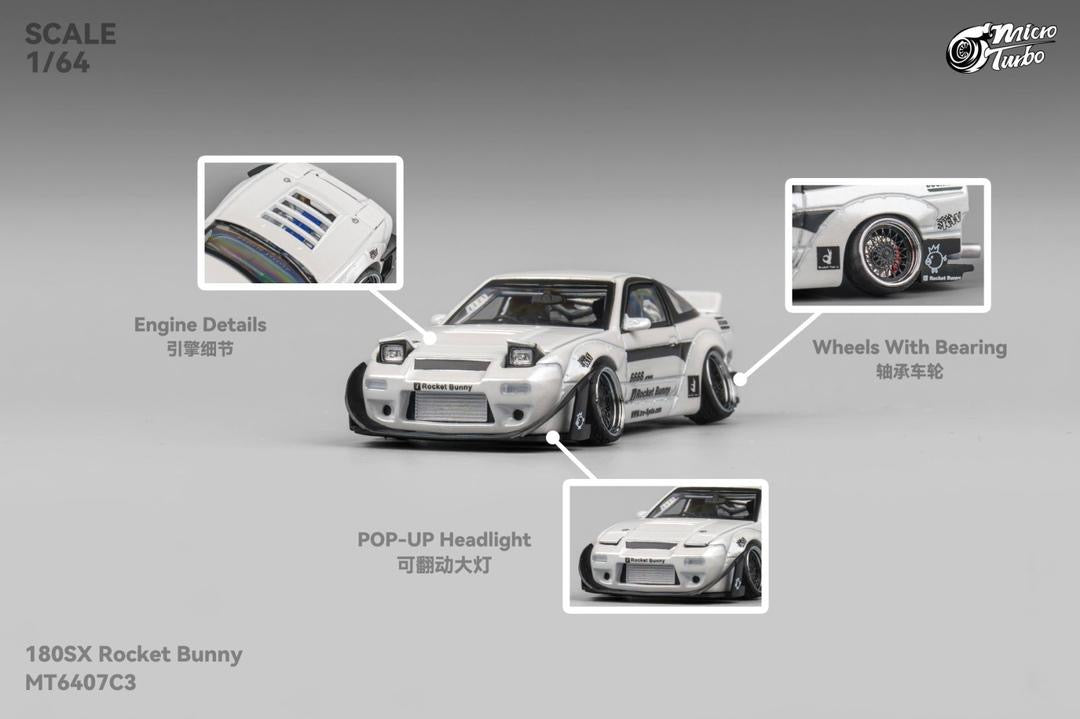 PRE ORDEN MicroTurbo 1:64 / 180SX Rocket Bunny