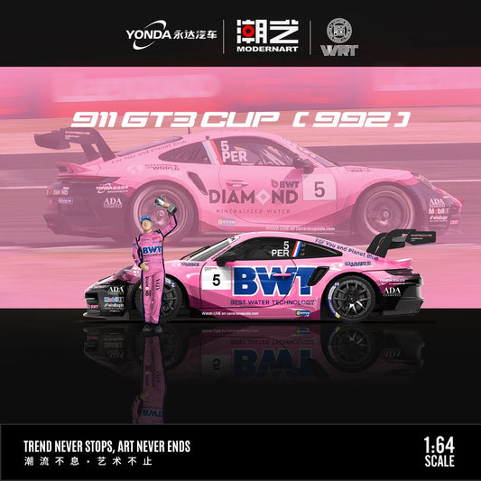 PRE ORDER ModernArt & YondaMotors 1:64 / BWT Racing Porsche 911 GT3 Cup (992) Yonda BWT-5 Con Figura