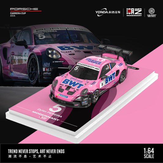 PRE ORDER ModernArt & YondaMotors 1:64 / BWT Racing Porsche 911 GT3 Cup (992) Yonda BWT-5 Regular