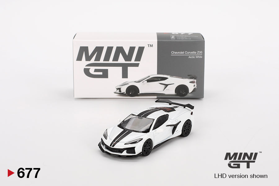 MiniGT 1:64 / Chevrolet Corvette Z06 2023 Arctic White